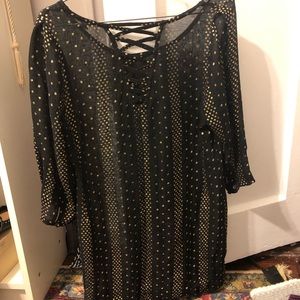 Gold black urban outfitters dress 🎩